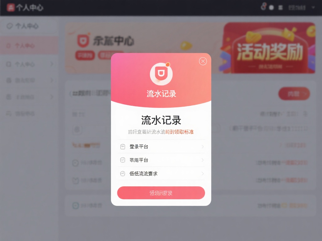 查看流水记录：登录后，进入个人中心，找到“流水记录